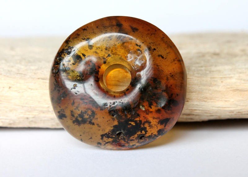 Bernsteinfarbener Donut-Anhänger PD24 – Bild 6