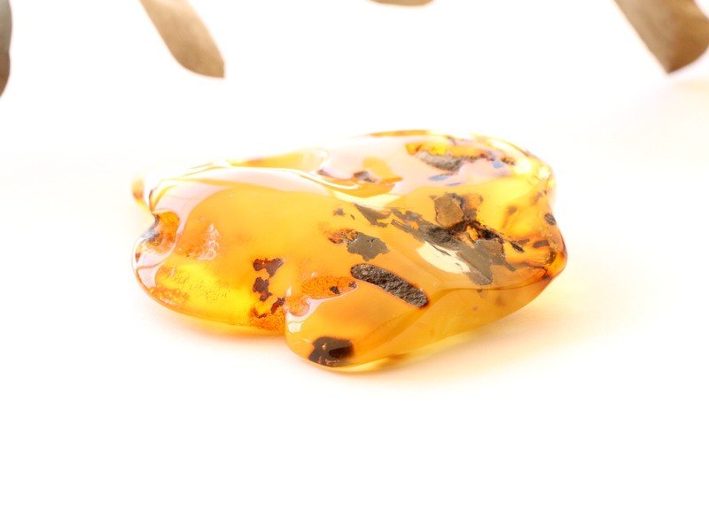 Unique color amber pendant with hole P153 - Image 3