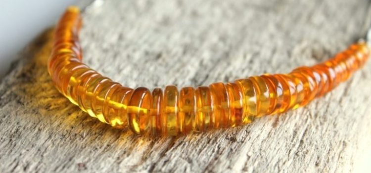 Unique style amber necklace with leather N169 - Image 5