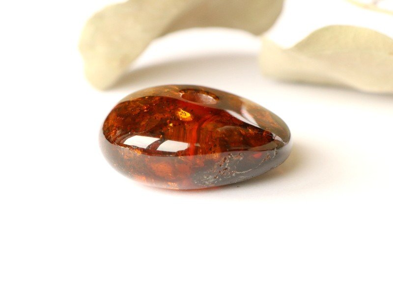 Cognac color amber doughnut pendant PD40 - Image 3