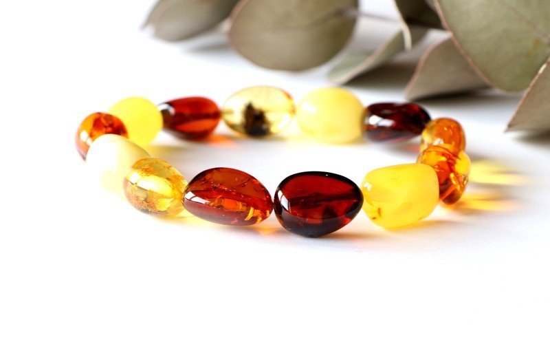 Multicolor amber bracelet B2 - Image 4