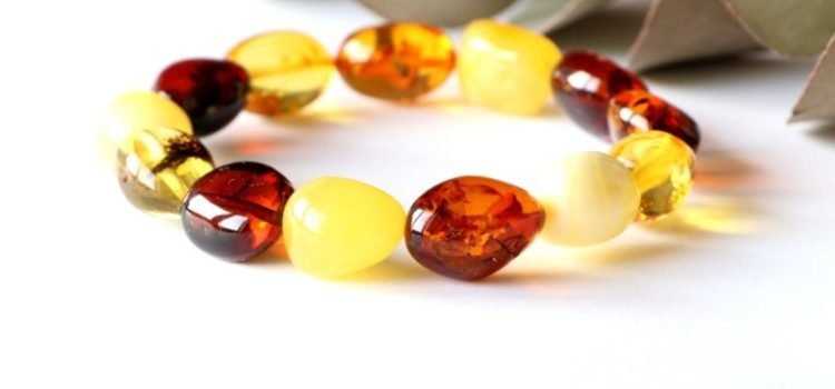Multicolor amber bracelet B2