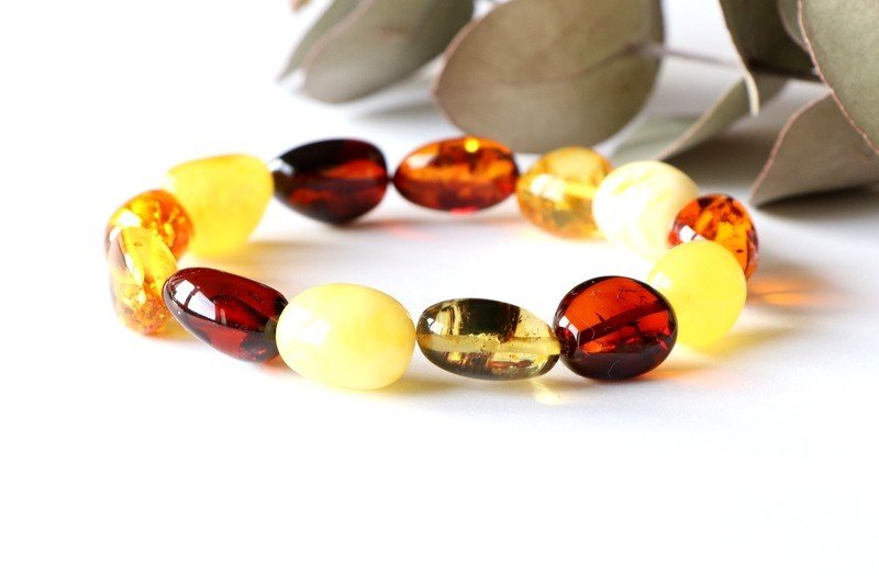 Multicolor amber bracelet B2 - Image 5