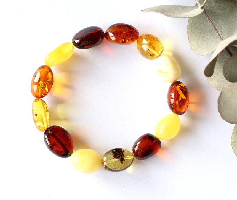 Multicolor amber bracelet B2 - Image 6
