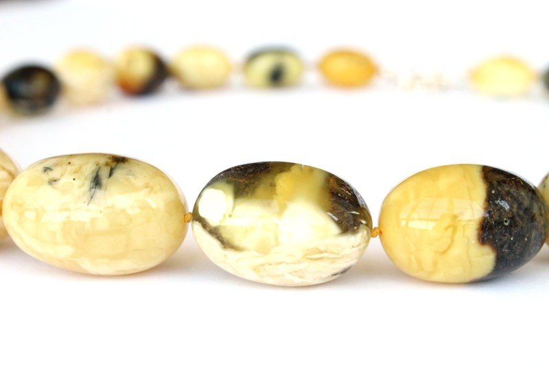 Long yellow color natural Baltic amber necklace N103 - Image 4