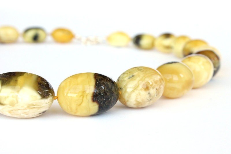 Long yellow color natural Baltic amber necklace N103 - Image 5