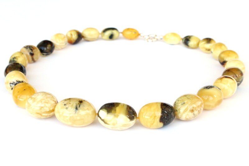 Long yellow color natural Baltic amber necklace N103 - Image 6