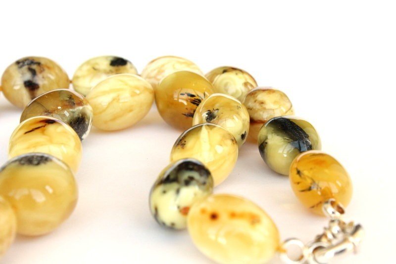 Long yellow color natural Baltic amber necklace N103 - Image 7