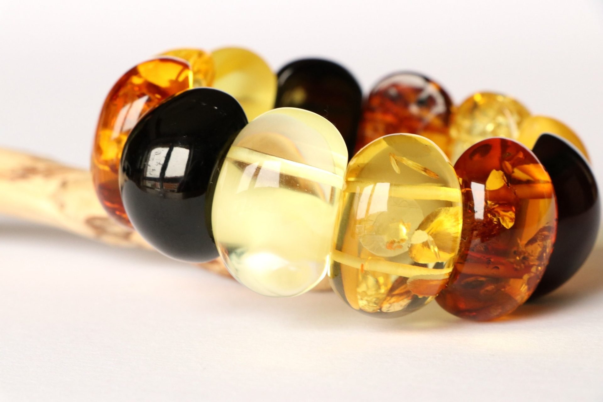 Royal multicolor amber bracelet from natural amber B306 - Image 5