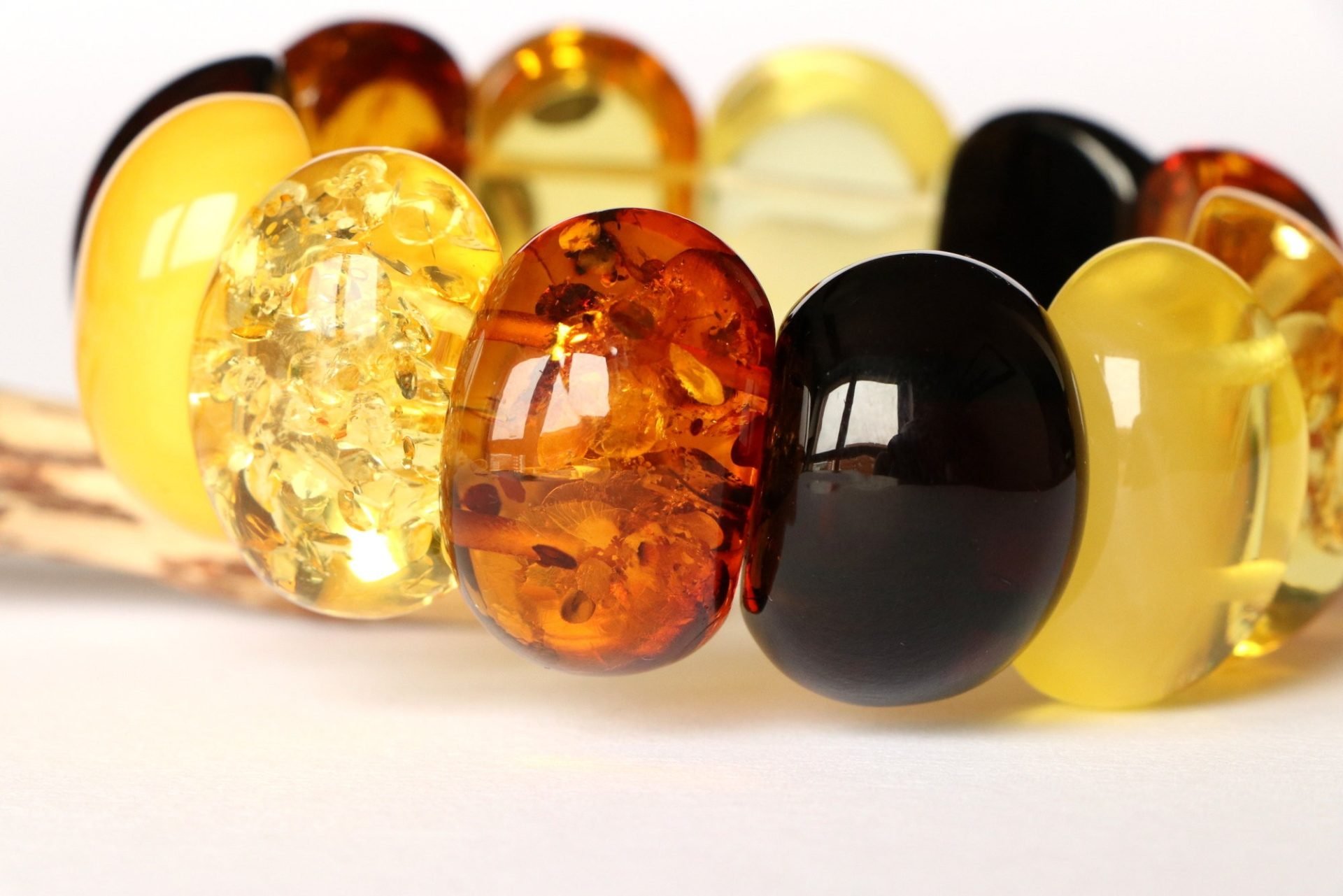 Royal multicolor amber bracelet from natural amber B306 - Image 7