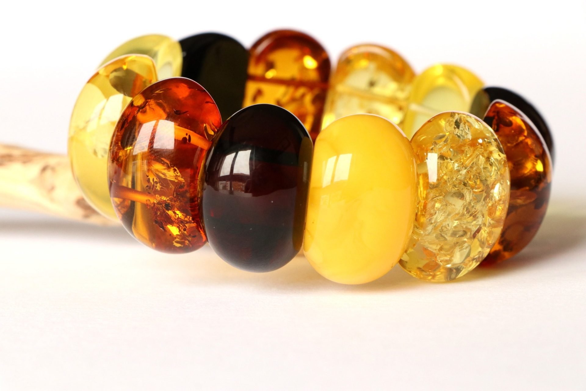Royal multicolor amber bracelet from natural amber B306 - Image 8