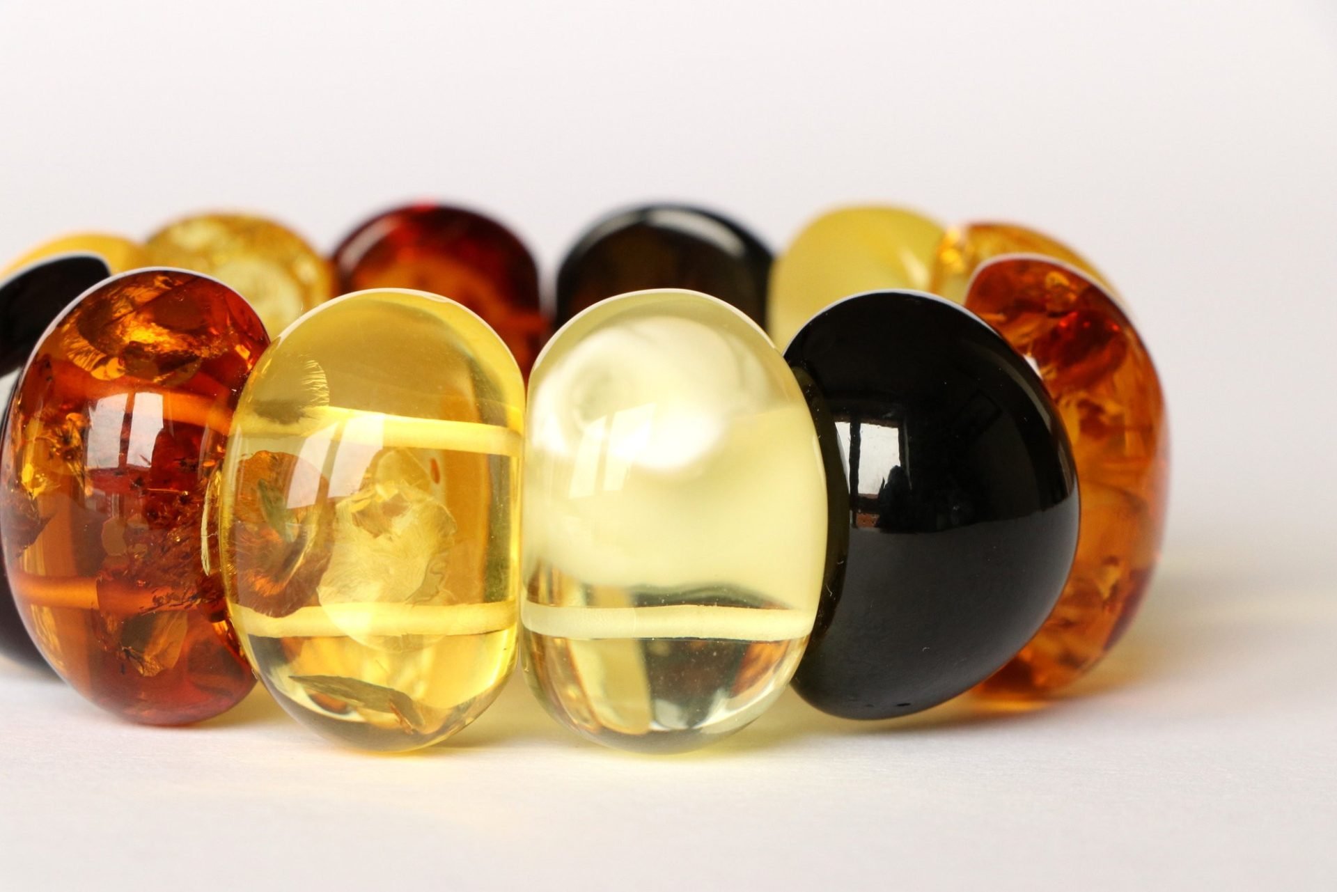 Royal multicolor amber bracelet from natural amber B306 - Image 9
