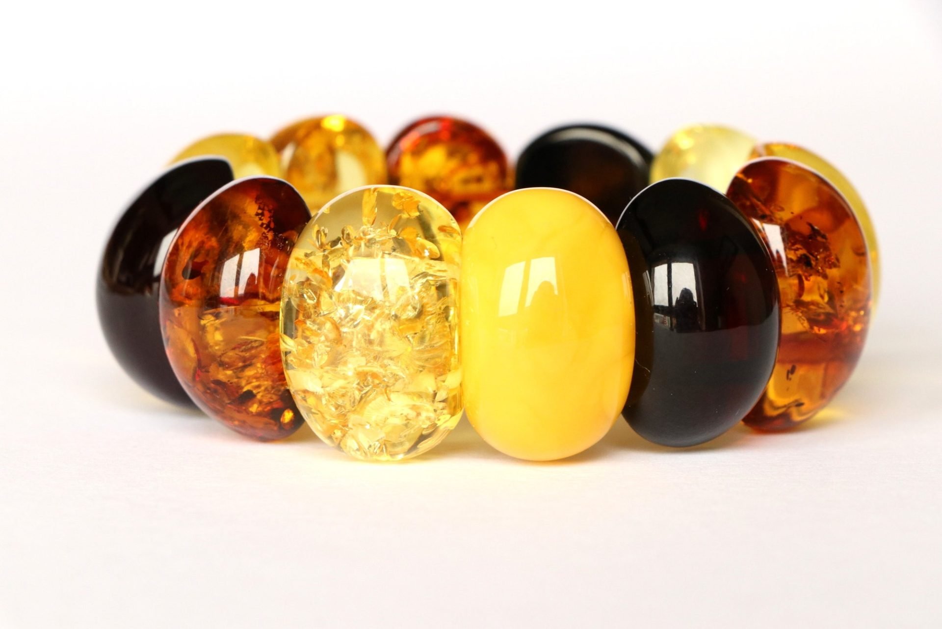 Royal multicolor amber bracelet from natural amber B306 - Image 10