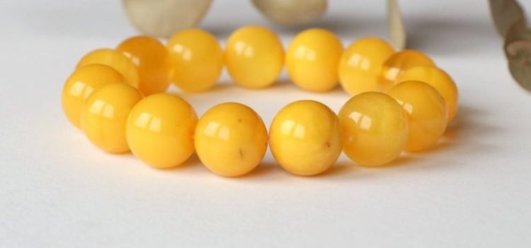 Antique and yellow amber bracelet B221 - Image 3