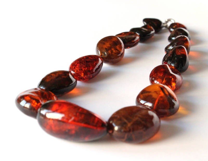 Large amber necklace N173 - Image 3