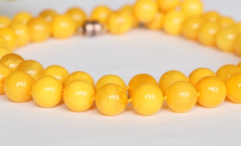 Butterscotch long amber necklace from natural Baltic amber N344 - Image 5