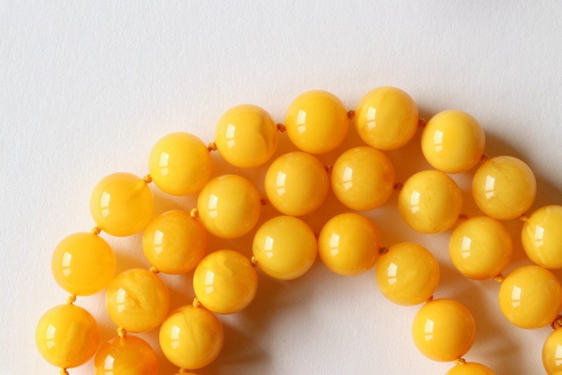 Butterscotch long amber necklace from natural Baltic amber N344 - Image 6