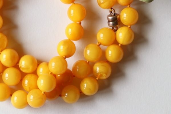 Butterscotch long amber necklace from natural Baltic amber N344 - Image 7