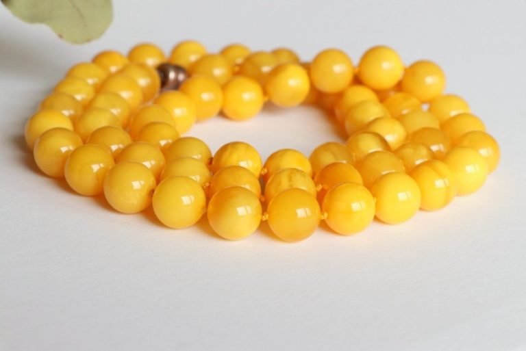 Butterscotch long amber necklace from natural Baltic amber N344 - Image 9