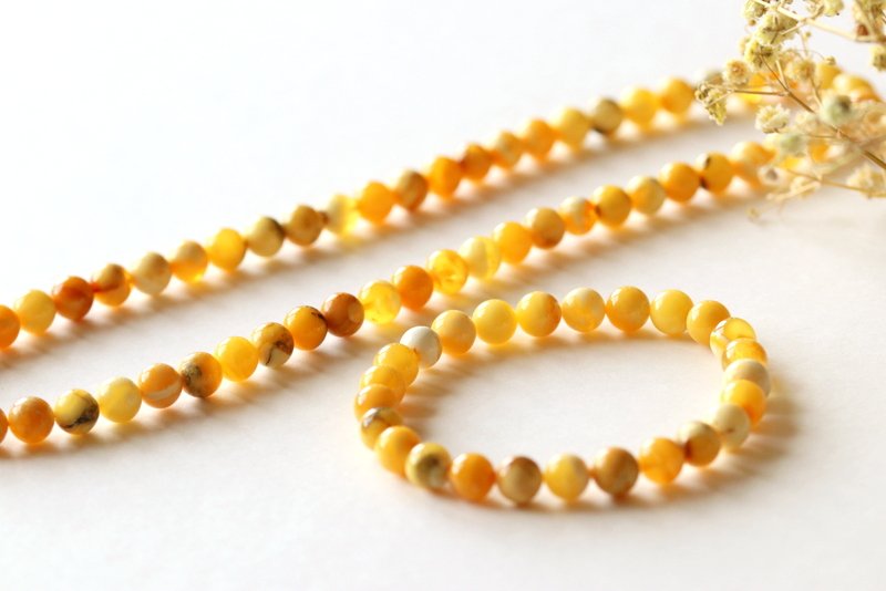 Gelbes Bernstein-Schmuckset SET9 – Bild 10