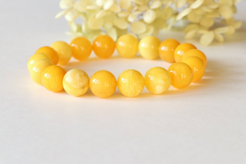 Yellow color amber bracelet B35 - Image 5