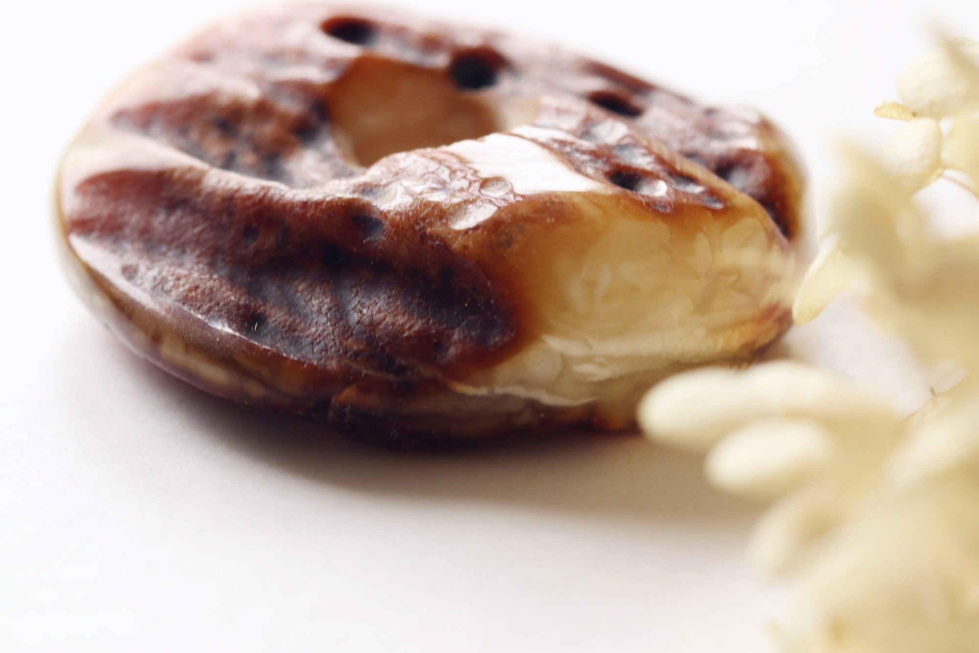 Massiver bernsteinfarbener Donut-Anhänger PD44 – Bild 4