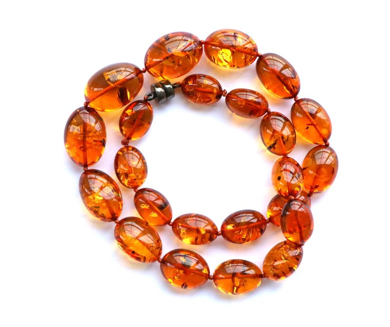 Royal cognac color amber necklace N254 - Image 2