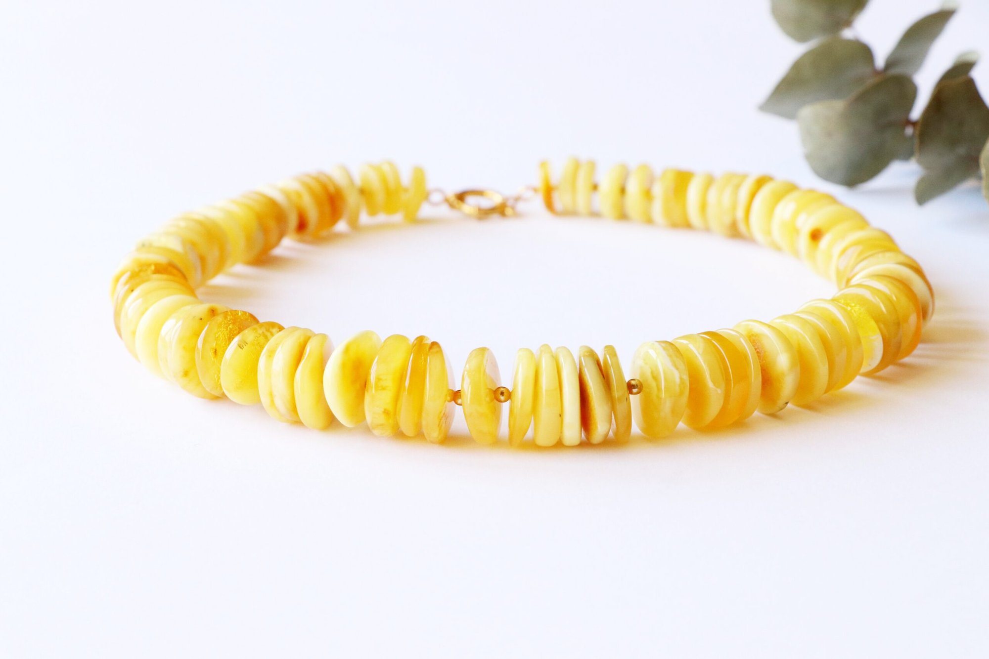 Royal color natural Baltic amber necklace N118 - Image 3