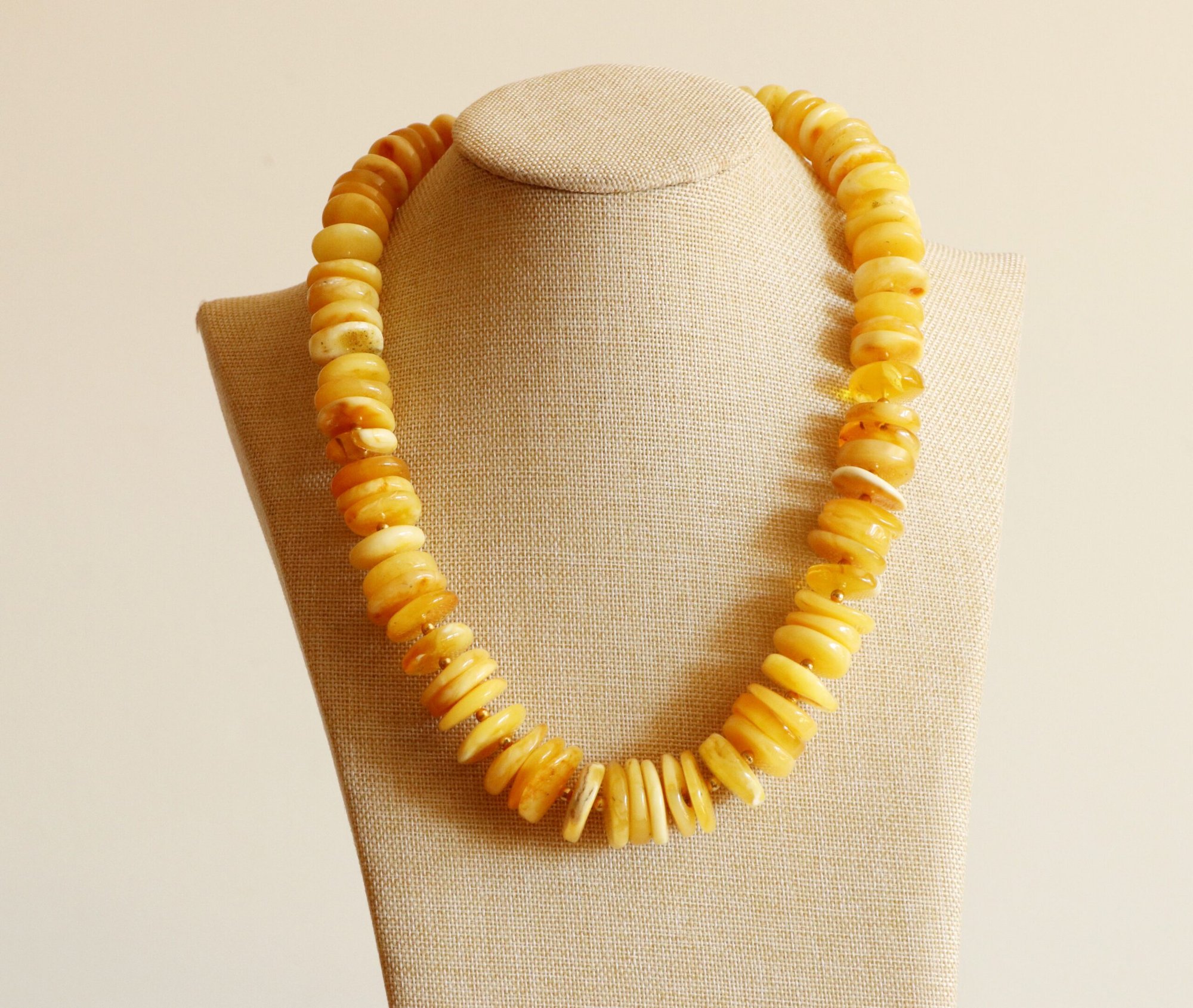 Royal color natural Baltic amber necklace N118